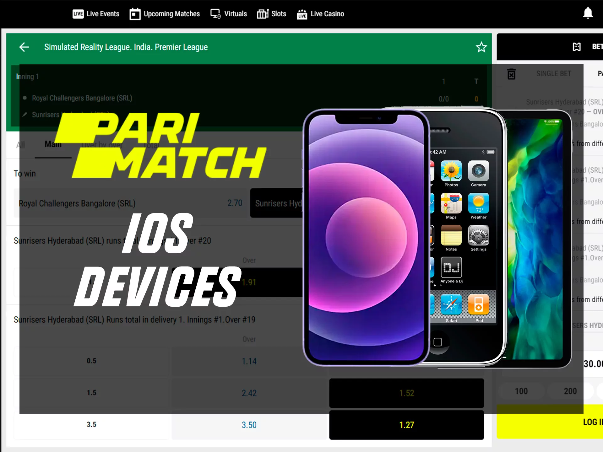 Parimatch App For IOS Devices