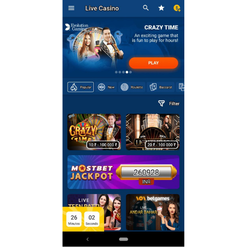 Mostbet review screen app live